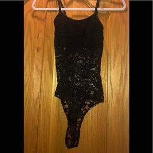 Black lace bodysuit